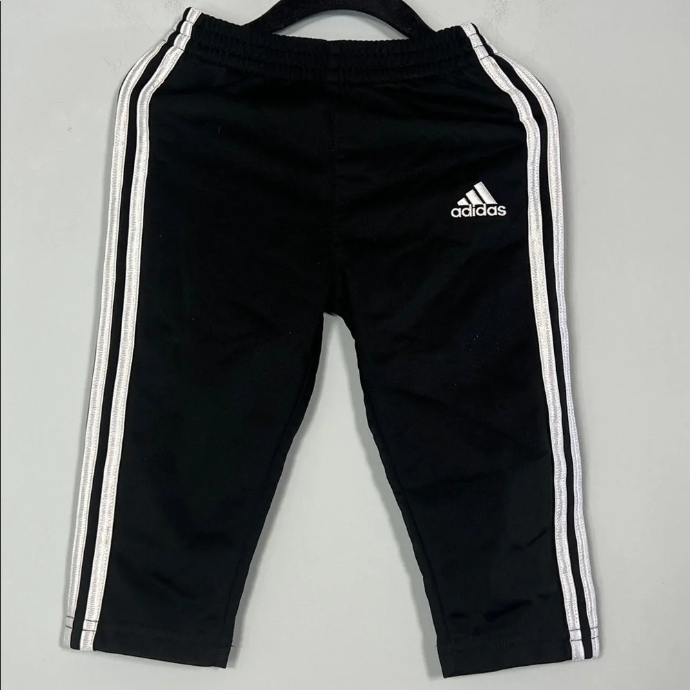 Adidas Kids Monochrome Graphic Black White Matching Tracksuit Jacket Pants 12 Mo